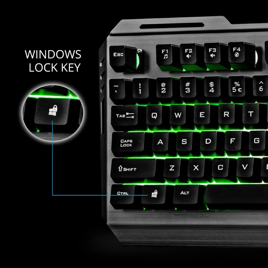 Zebronics Transformer Gaming Keyboard and Mouse Combo,Braided Cable,Durable Al body,Multimedia keys and Gaming Mouse with 6 Buttons, Multi-Color LED Lights
