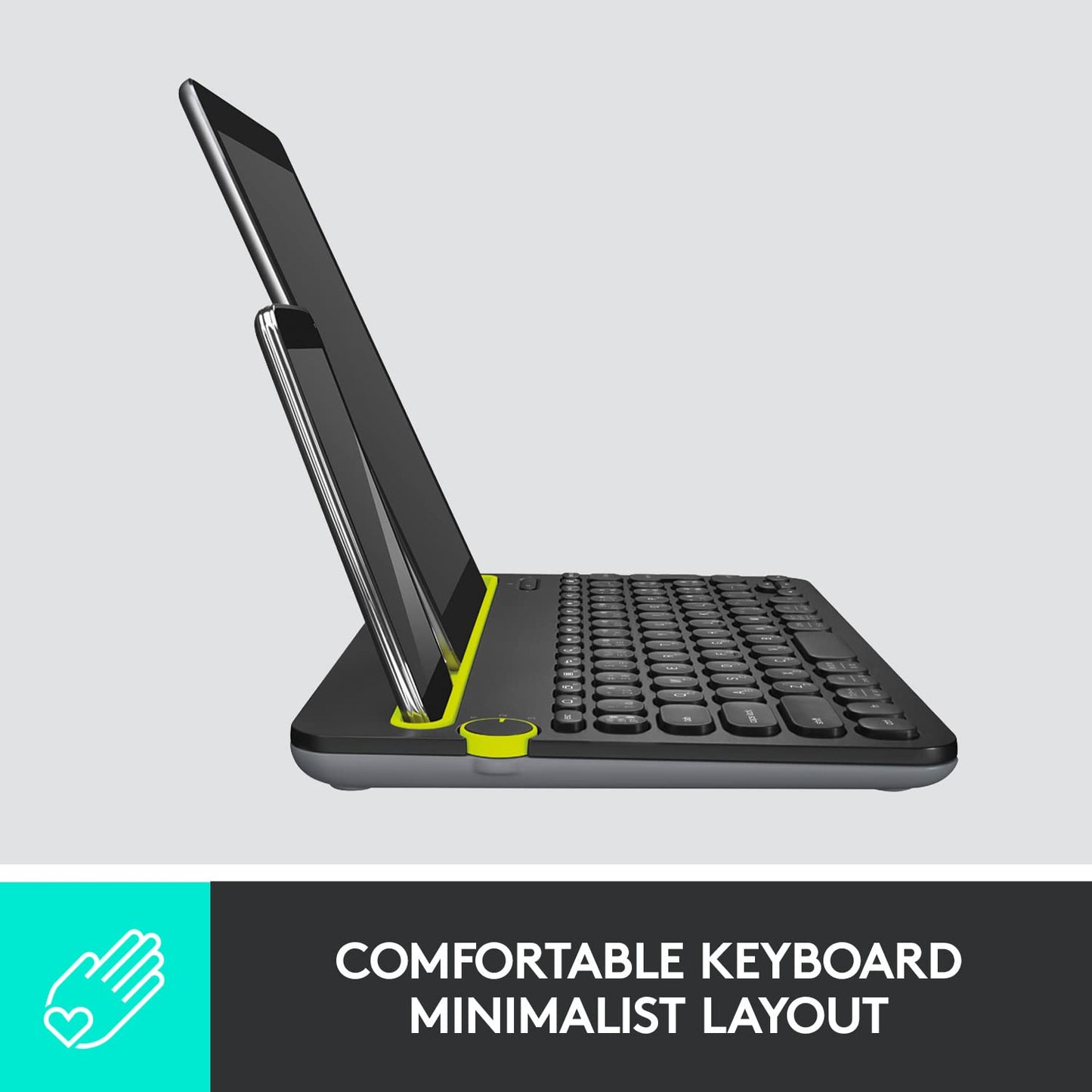 Logitech K480 Wireless Multi-Device Keyboard For Windows, Macos, Ipados, Android Or Chrome Os, Bluetooth, Compact, Compatible With Pc, Mac, Laptop, Smartphone, Tablet - Black