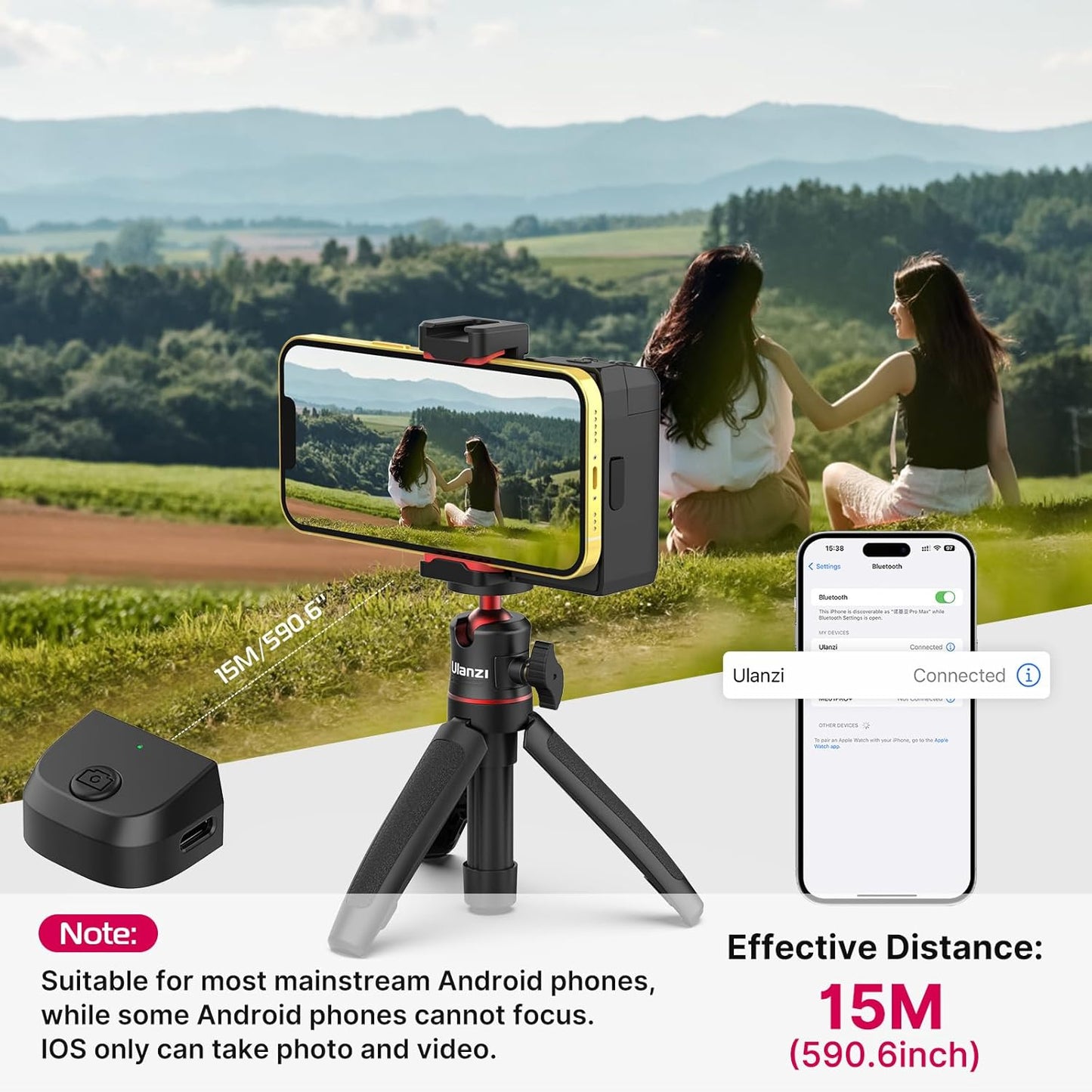 CG-02 Grip Holder for Smartphone Upgraded Phone Camera Grip w Remote Shutter Handheld Tripod Mount Fill Light Handheld Photography Accessories